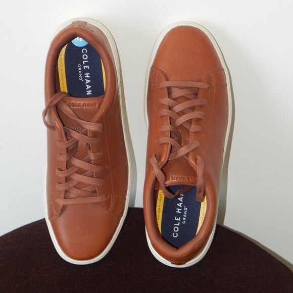 NEW Men's Cole Haan Grand Plus Modern Craft British Tan C39623 LACE-Up Shoes - Picture 7 of 8